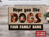 Personalized Funny Dachshunds Hope You Like Dogs Custom Name Doormat Welcome Mat