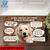 Personalized Funny Doormat When Visiting My House Please Remember Dog | Welcome Mat | House Warming Gift