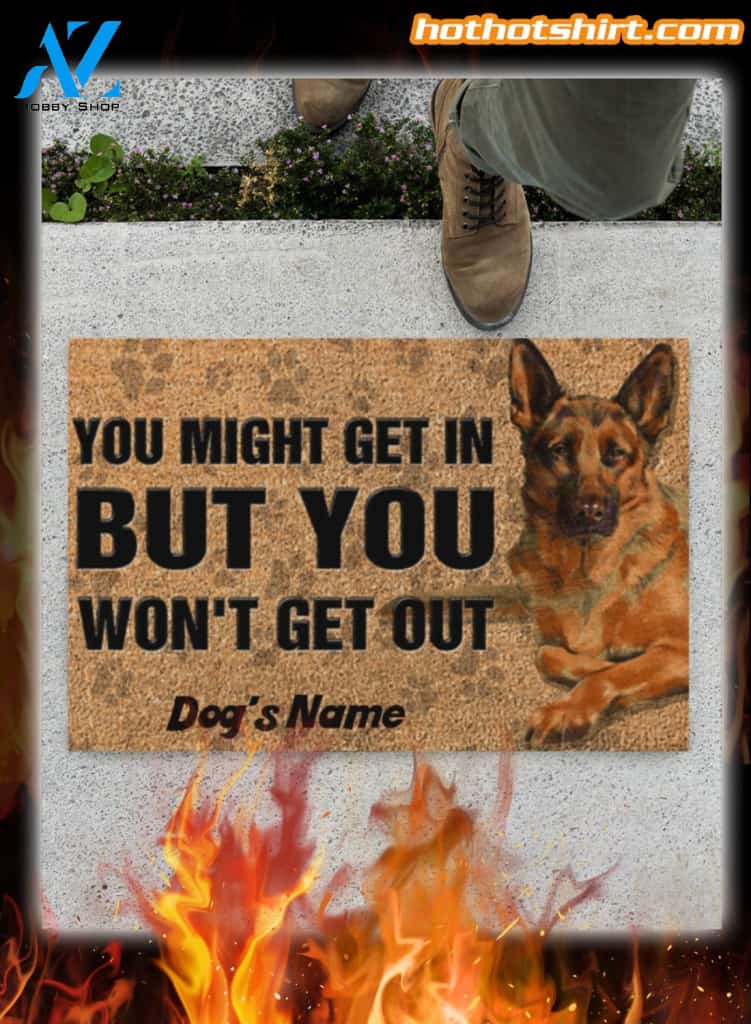 Personalized German Shepherd dog you might get in doormat