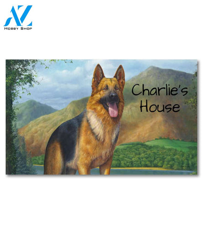 Personalized German Shepherd Great Outdoors Doormat - 18" x 30"