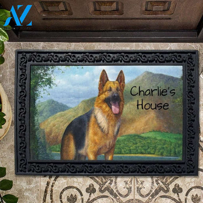 Personalized German Shepherd Great Outdoors Doormat - 18" x 30"
