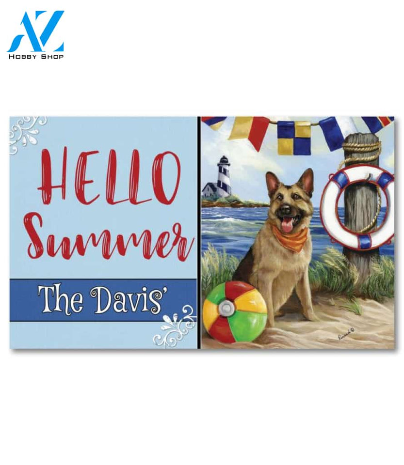 Personalized German Shepherd Life Saver Doormat - 18" x 30"