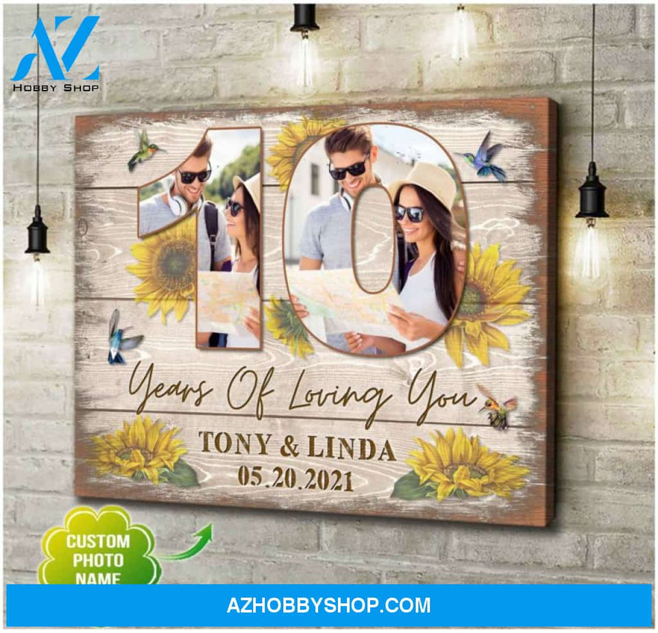 Personalized Gift 10th Wedding Anniversary Sentimental Gift Wall Art