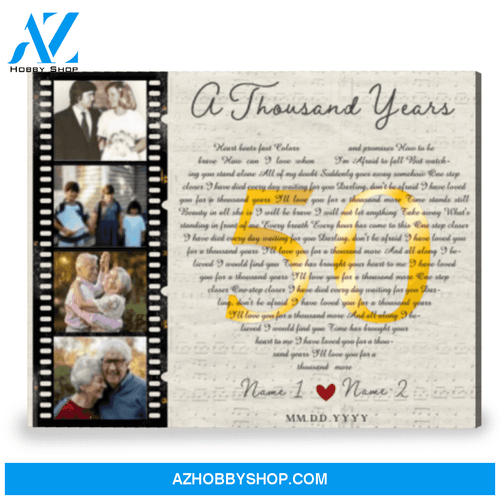 Personalized Gift For 50 Year Anniversary Song Lyrics Gift Canvas Print