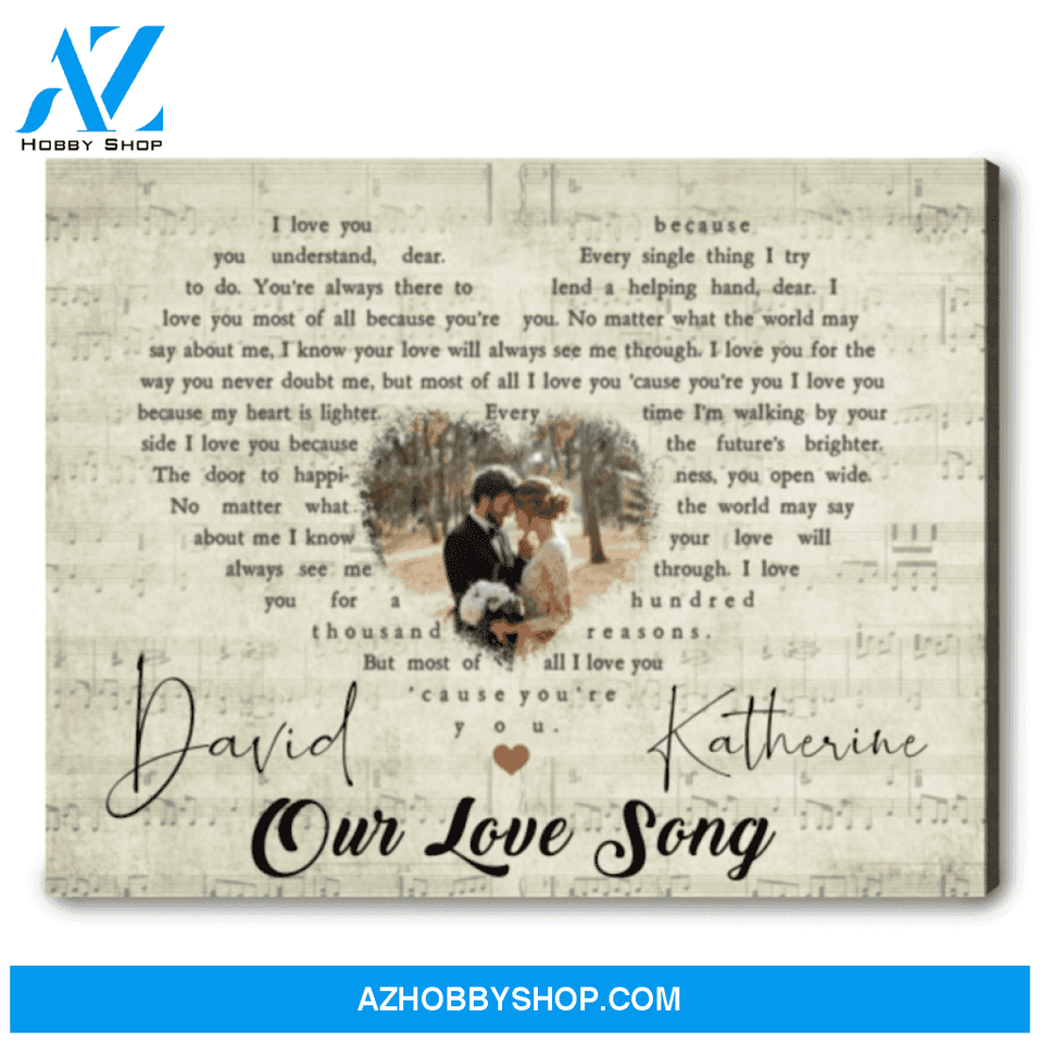 Personalized Gift For Anniversary Favorite Song On Canvas Wall Art
