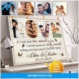 Personalized Gift For Couple If I Only Had One Minute To Live Canvas Wall Art Decor