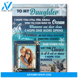 Personalized Gift For Daughter Birthday Turtle And Beach Canvas Wall Art