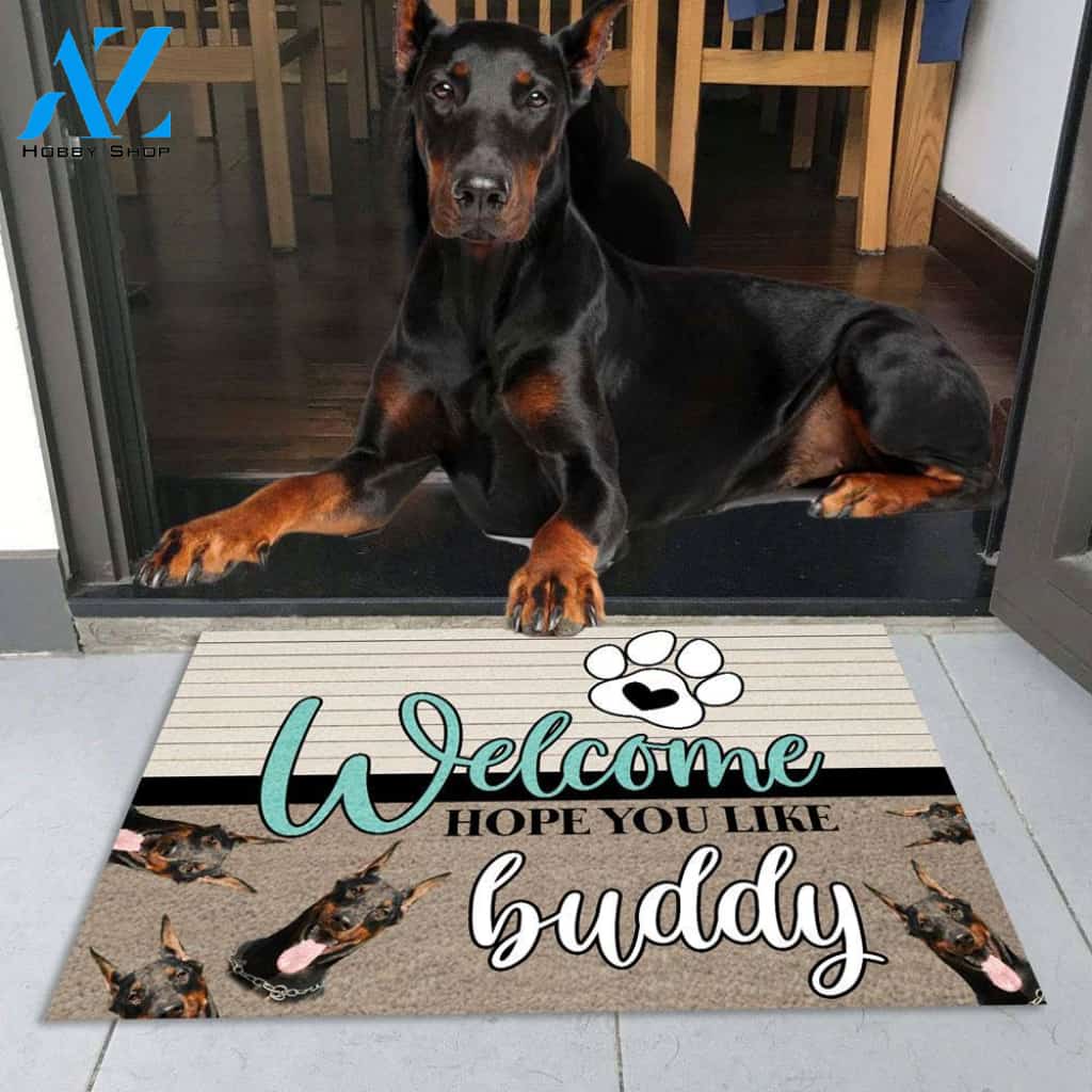 Personalized Gift For Dog Lovers Welcome Hope You Like Dog Doormat