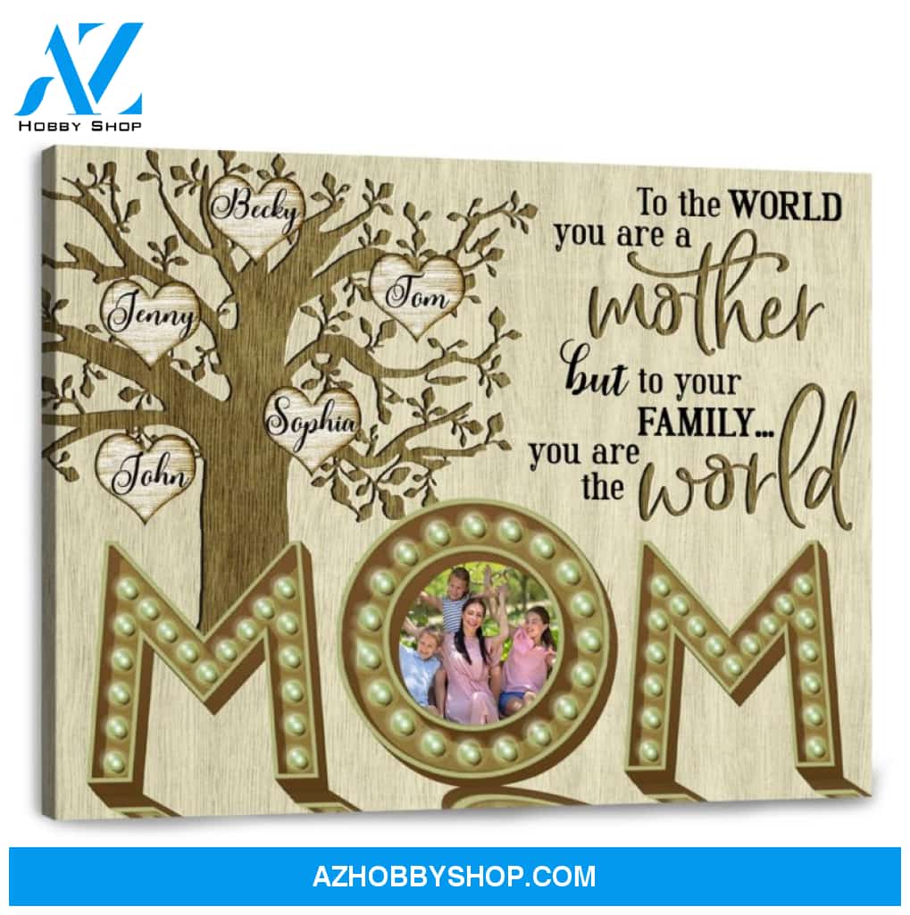 Personalized Gift For Mom To The World You Are A Mother But To Your Family You Are The World