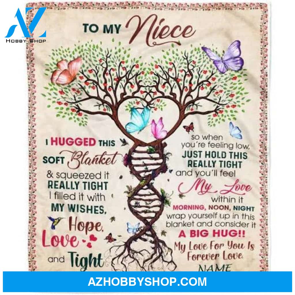 Personalized Gift For Niece Blanket, to My Niece from Aunt Auntie Uncle My Love Within It Morning Noon Wrap Yourself Up In This Blanket