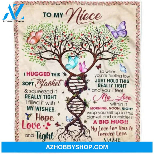 Personalized Gift For Niece Blanket, to My Niece from Aunt Auntie Uncle My Love Within It Morning Noon Wrap Yourself Up In This Blanket