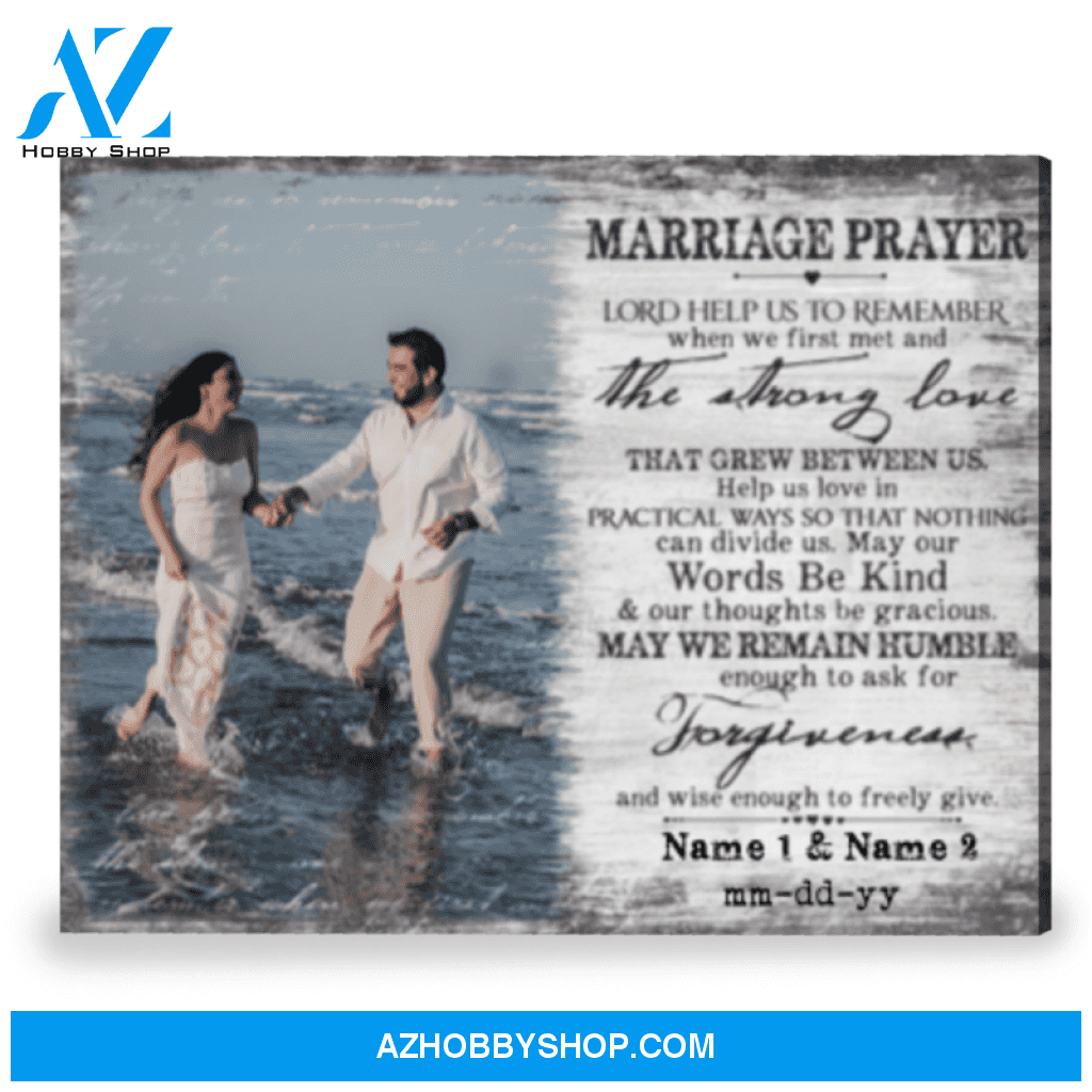Personalized Gift For Wedding Shower Marriage Prayer Canvas Wall Art