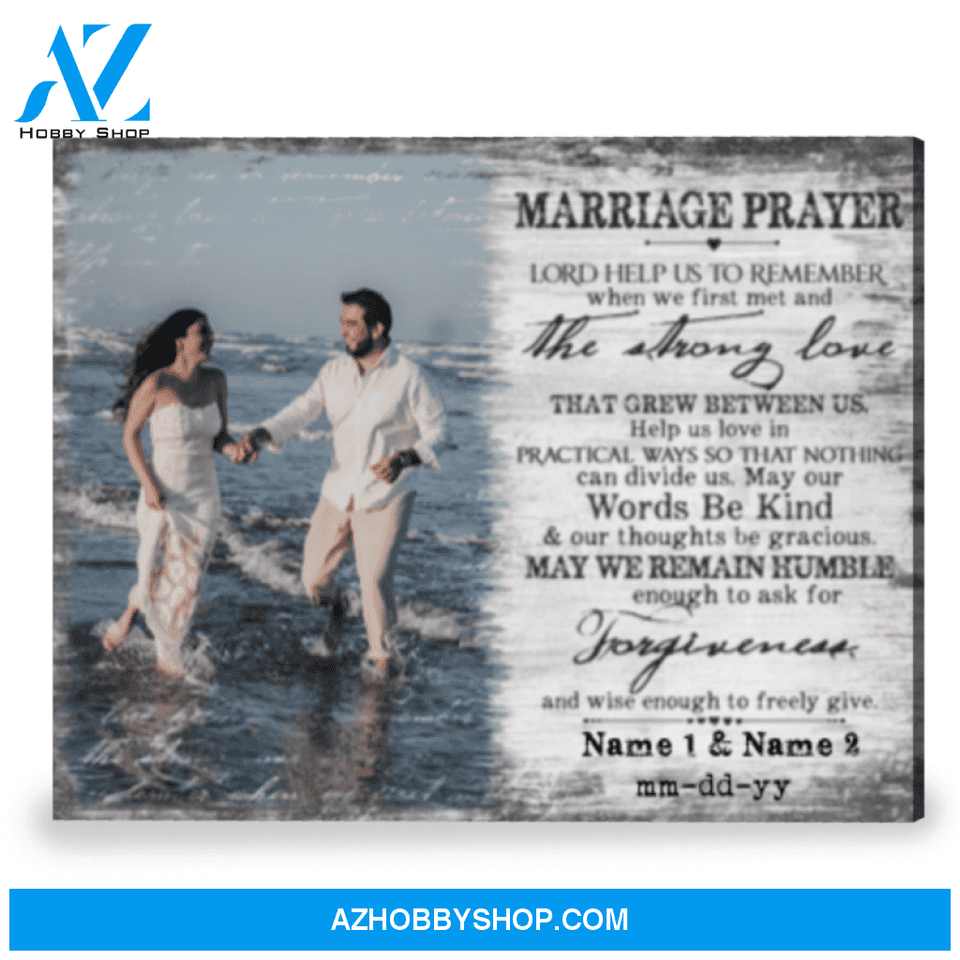 Personalized Gift For Wedding Shower Marriage Prayer Canvas Wall Art