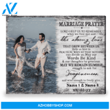Personalized Gift For Wedding Shower Marriage Prayer Canvas Wall Art