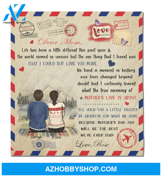 Personalized Gift From Daughter to Mom - Dear Mom Letter Quilt Blanket V2 - Meaningful messages for mother’s day - 9AGFF3