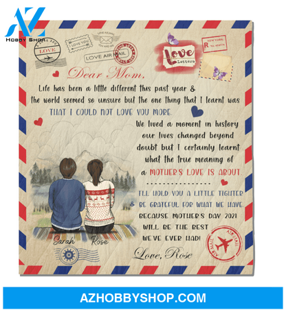 Personalized Gift From Daughter to Mom - Dear Mom Letter Quilt Blanket V2 - Meaningful messages for mother’s day - 9AGFF3