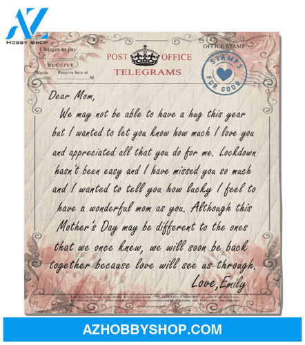 Personalized Gift From Daughter/Son to Mom - Dear Mom Letter Quilt Blanket - Meaningful messages for mother’s day- 9AGFF3