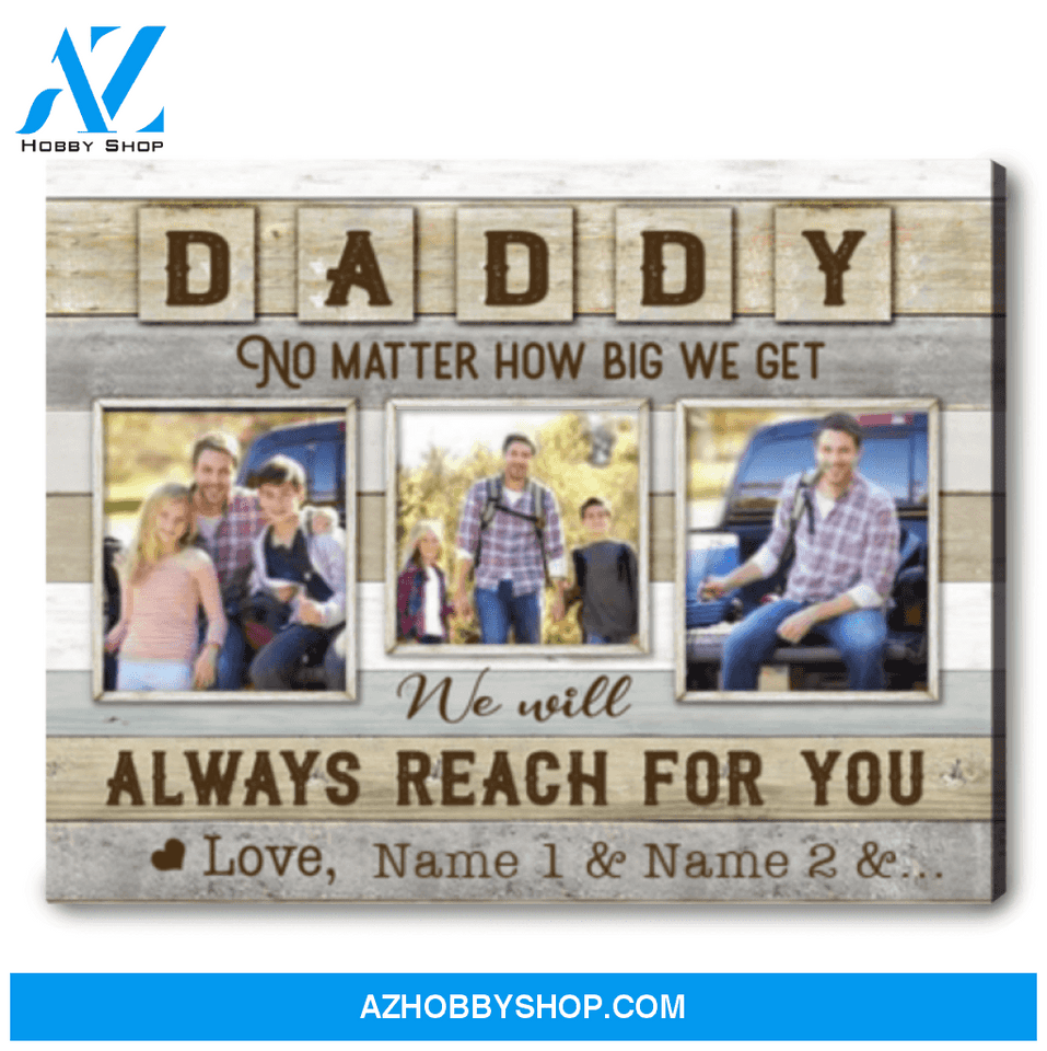 Personalized Gift Ideas for Dad Custom Photo Canvas Print