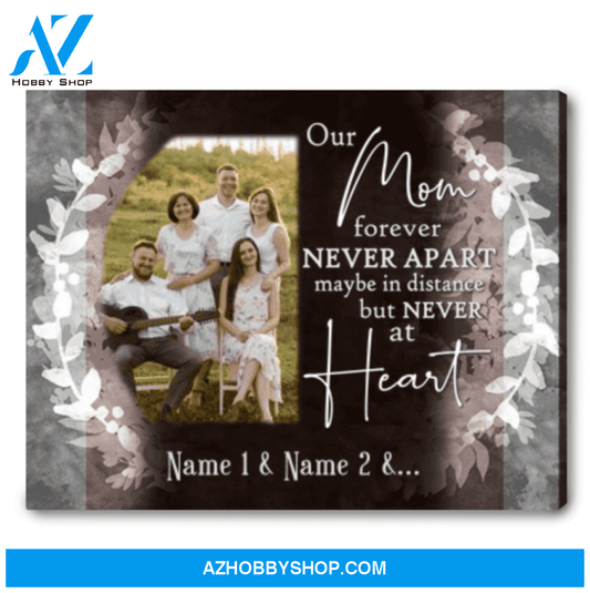Personalized Gift Ideas for Mom Custom Photo Canvas Print Our mom forever never apart