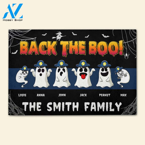 Personalized Gift Ideas For Police Family, Back The Boo - Custom Doormat
