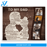 Personalized Gift To Father From Daughter Photo Gift Canvas Wall Art
