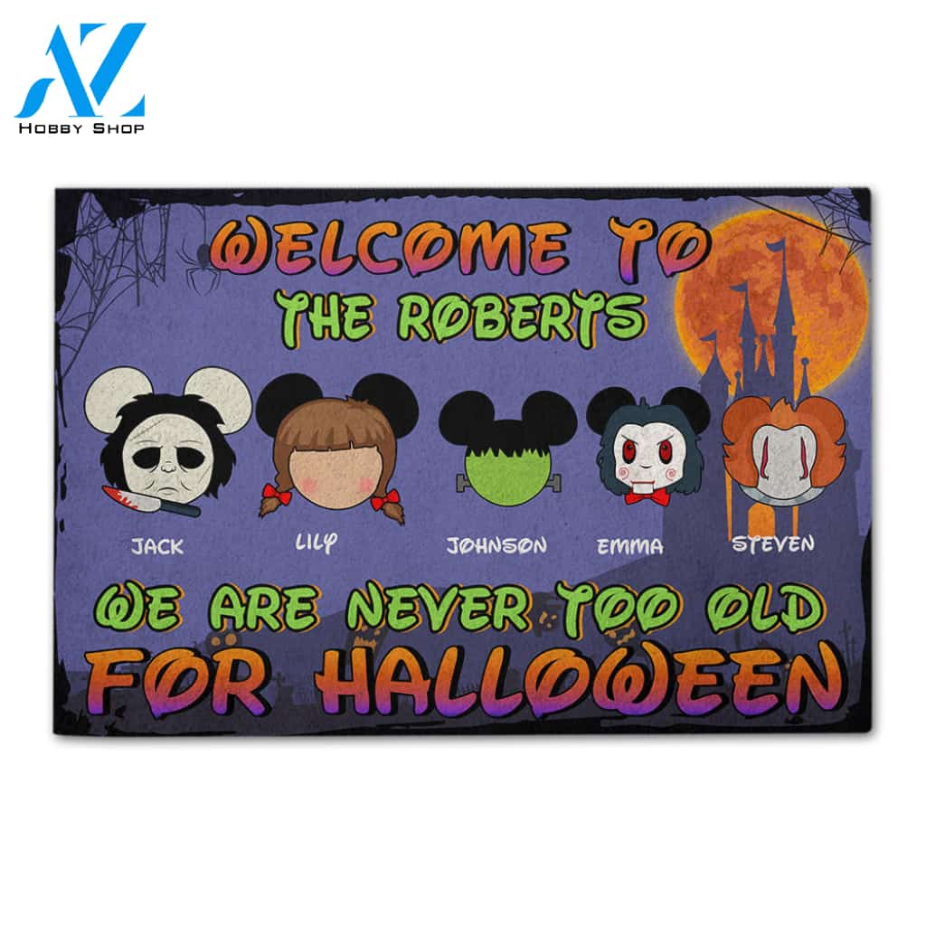 Personalized Gifts Decor For Family, We Are Never Too Old - Custom Welcome Doormat