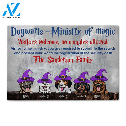 Personalized Gifts Doormat Ideas For Dog Lover, Visitors Welcome - Custom Doormat