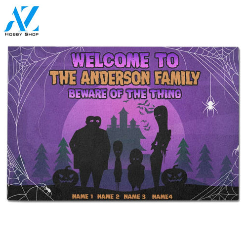 Personalized Gifts Doormat Ideas For Family, Beware Of The Thing Custom Doormat