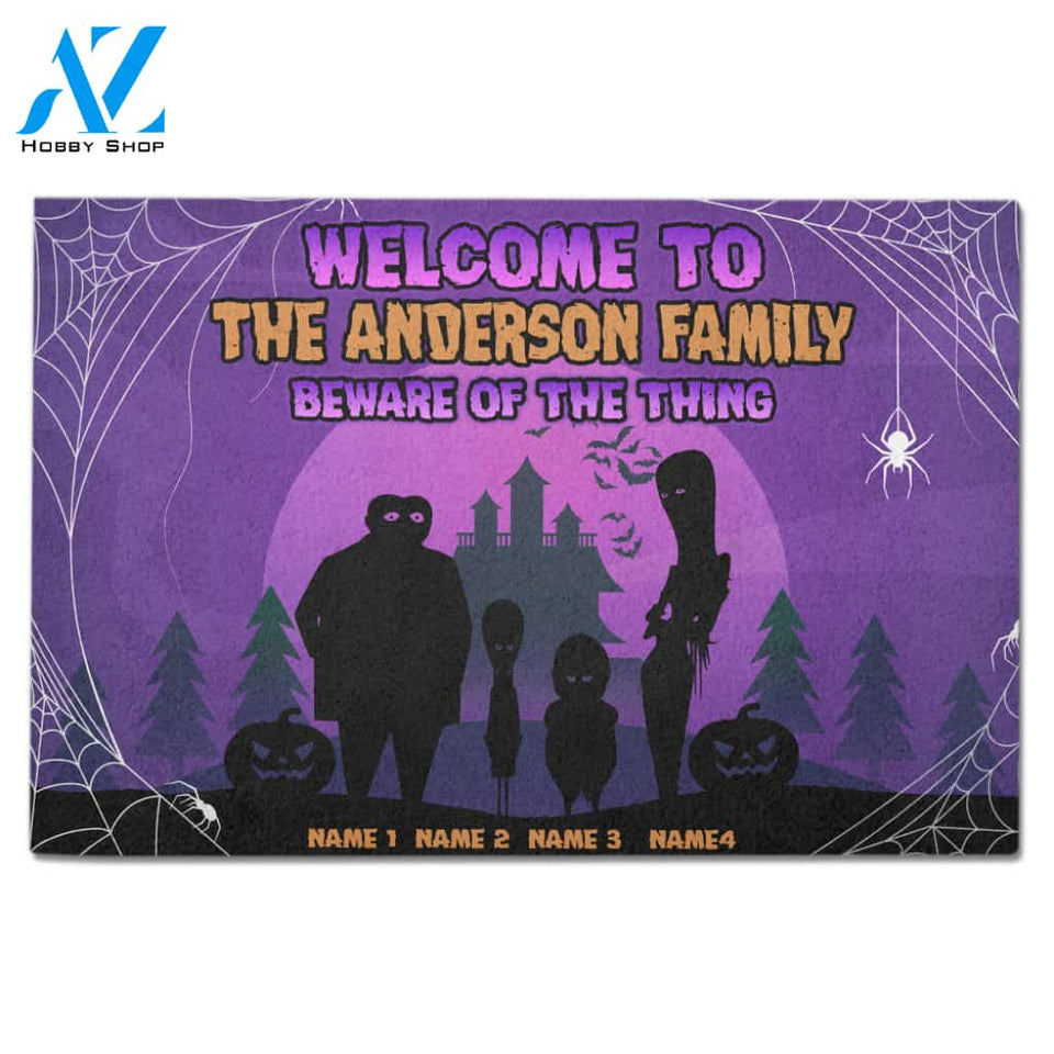 Personalized Gifts Doormat Ideas For Family, Beware Of The Thing Custom Doormat