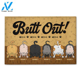 Personalized Gifts For Cat Lovers, Butt out Custom Doormat