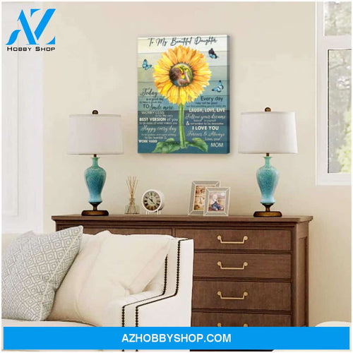 Personalized Gifts For Daughter Sunflower To My Beautiful Daughter Ohcanvas