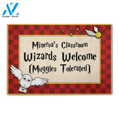 Personalized Gifts For Teacher Wizards - Muggles Custom Classroom Doormat