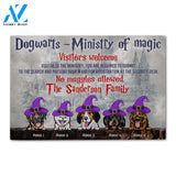 Personalized Gifts Ideas For Dog Lovers, Dogwarts Ministry Of Magic - Custom Doormat