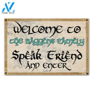 Personalized Gifts Ideas For Family Speak friend and enter Custom Welcome Doormat