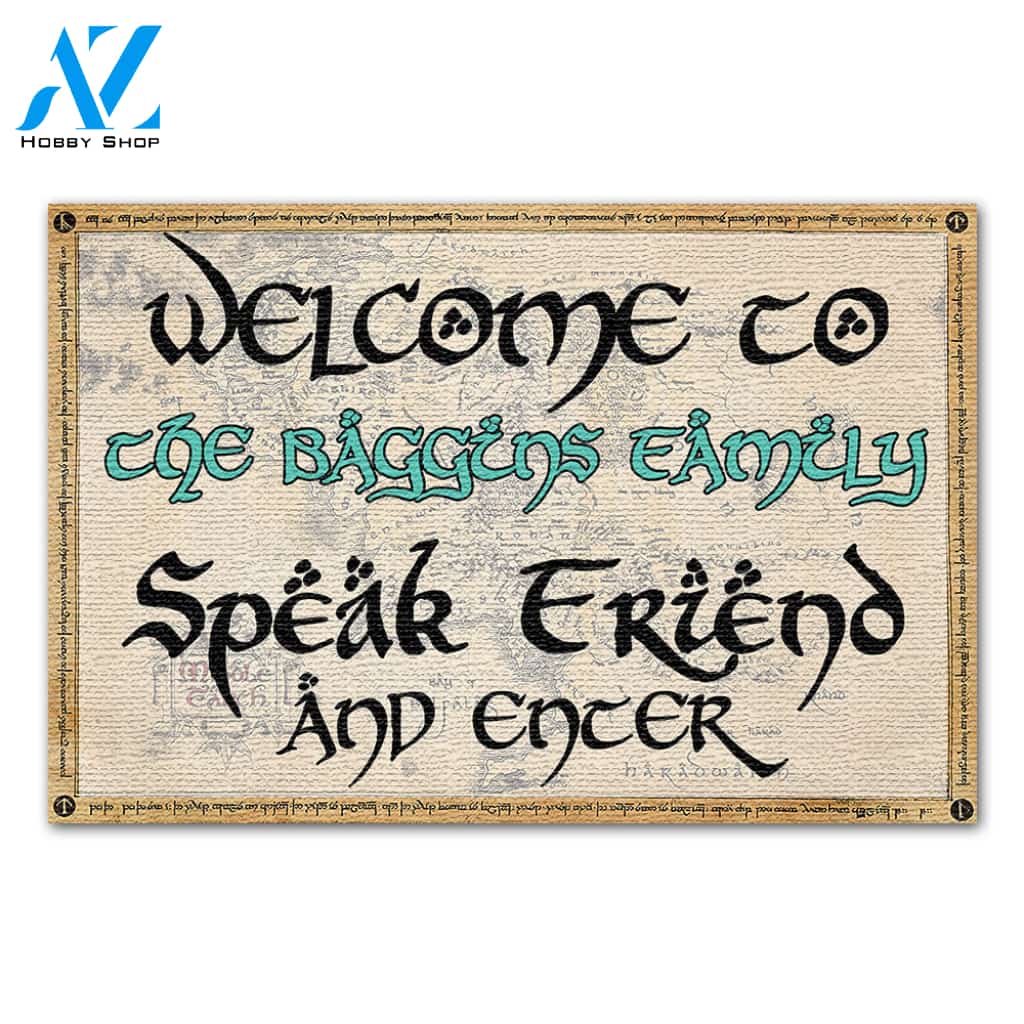Personalized Gifts Ideas For Family Speak friend and enter Custom Welcome Doormat