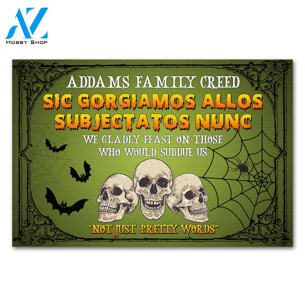 Personalized Gifts Ideas For Skull Family, Sic gorgiamos allos subjectatos nunc Custom Doormat