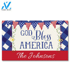 Personalized God Bless America Doormat - 18" x 30"