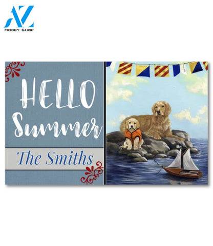 Personalized Golden Retriever Golden Retreat Doormat - 18" x 30"