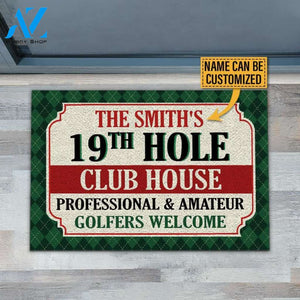 Personalized Golf 19th Hole Golfers Welcome Customized Doormat | WELCOME MAT | HOUSE WARMING GIFT