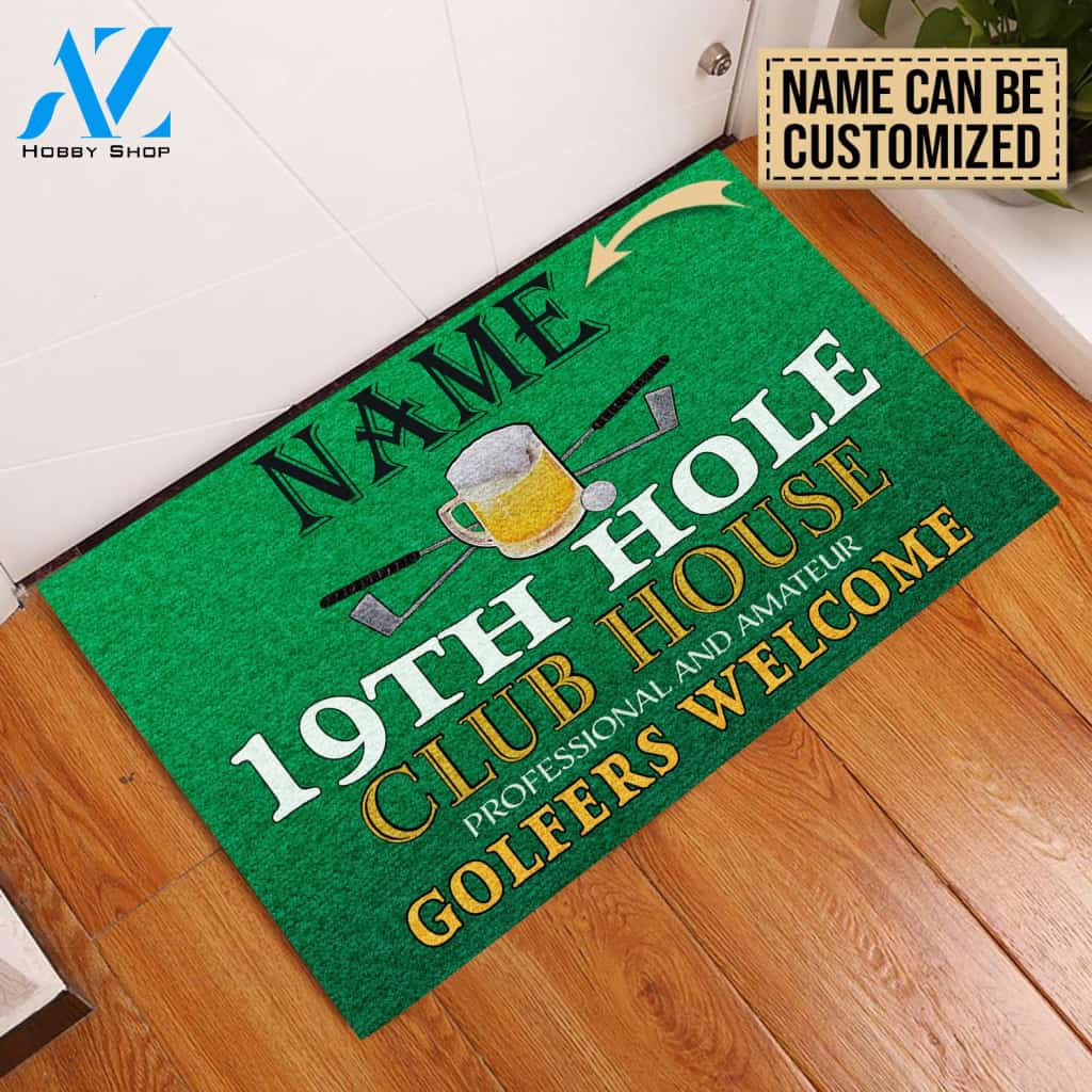 Personalized Golf 19th Hole | Welcome Mat | House Warming Gift