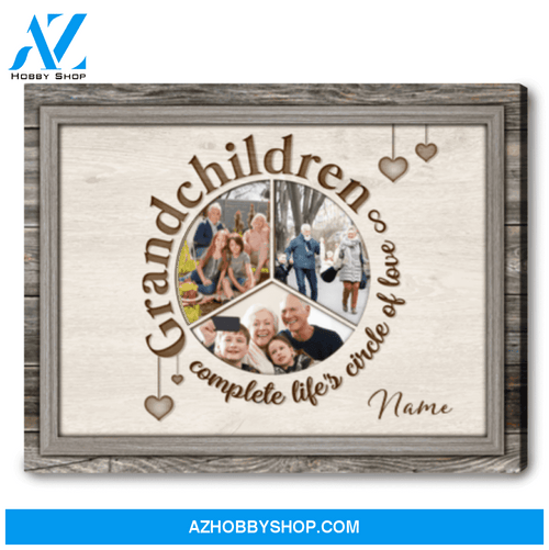 Personalized Grandparents Picture Canvas Gift Customized Grandparent Wall Art