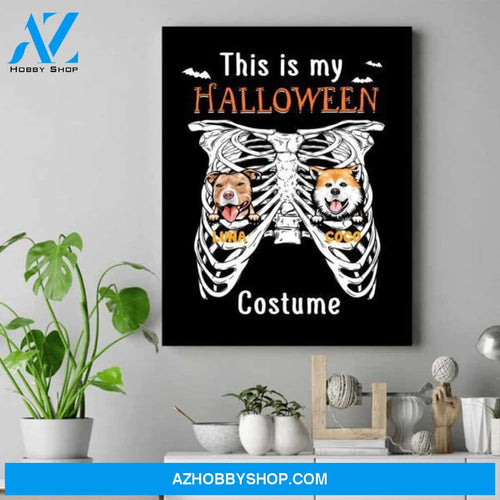 Personalized Halloween Canvas Art - Best Dog Mom Gifts Dog Dad Gift - Up To 6 Dogs