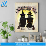 Personalized Halloween Canvas Art - Gift Ideas For Witchy Friends - Best Birthday Gifts For Bff