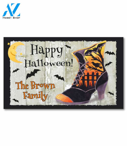 Personalized Halloween Witches Boot Doormat - 18" x 30"