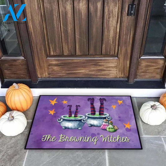 Personalized Halloween Witch's Pots Doormat