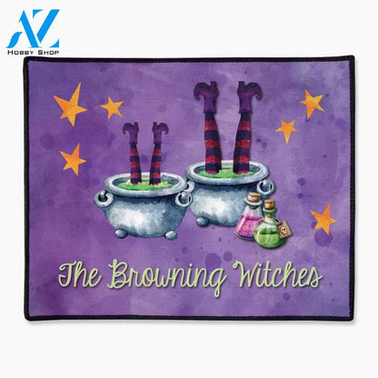 Personalized Halloween Witch's Pots Doormat