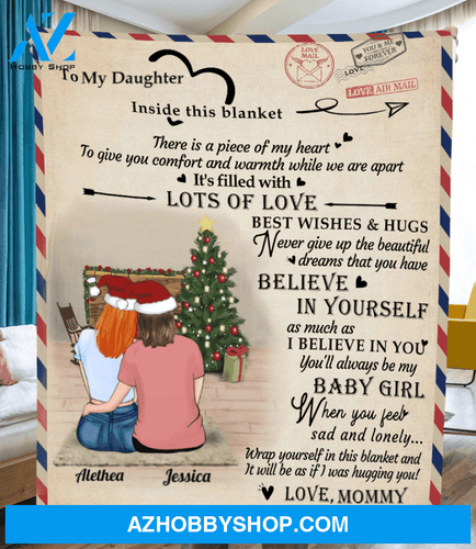Personalized handwritten letter blanket - Best Christmas Gift for Daughter - To My Daughter Mom & Adult Daughter/Little Daughter Love Letter Fleece Blanket - Believe in Yourself