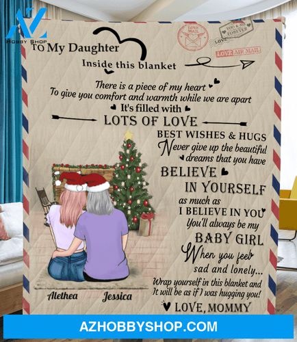 Personalized handwritten letter blanket - Best Christmas Gift for Daughter - To My Daughter Mom & Adult Daughter Love Letter Quilt Blanket - I believe in you