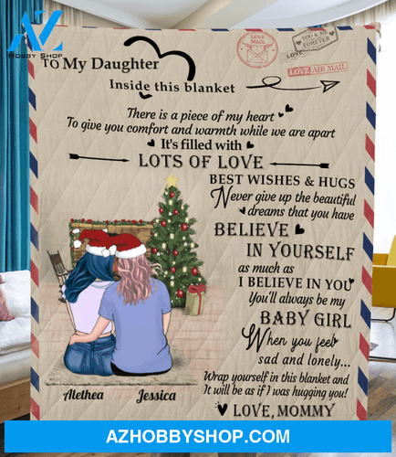 Personalized handwritten letter blanket - Best Christmas Gift for Daughter - To My Daughter Mom & Adult Daughter Love Letter Quilt Blanket - Like Mother Like Daughter