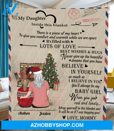 Personalized handwritten letter blanket - Best Christmas Gift for Daughter - To My Daughter Mom & Little Daughter Love Letter Quilt Blanket - Like Mother Like Daughter